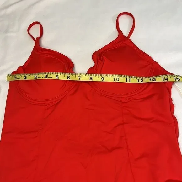 Good American Bright Poppy Red Show Off One Piece Swimsuit Size 4 (XL) - Picture 6 of 11